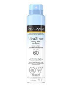 Neutrogena Ultra Sheer Body Mist Sunscreen SPF 60 Spray White 141grams