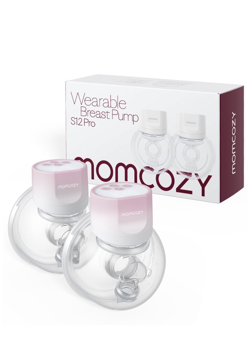 Momcozy Hands-Free Double Breast Pump S12 Pro, Wearable Pump with Comfortable Double-Sealed Flange 24mm, 3 Modes And 9 Levels