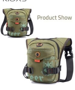 RIOXS Men's Multi-Functional Sports Waist Bag, Outdoor Cycling Portable Chest Bag, Casual Travel Crossbody Leg Bag, Large Capacity Nylon Waterproof Storage Travel Bag - Image 5