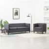 DIVINE FURNITURE High Arm Tufted Sofa Set