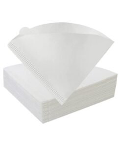 Coralblue Cone Coffee Filter in White V60 size having 100 Pieces Disposable Paper - Coffee Filter Paper Can be used in Home - Office and for Traveling Purposes as well