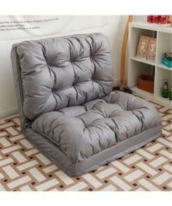 Foldable Futon, Hidden Zipper Design, 5 Adjustable Reclining Position Backrest, Technology Cloth, Waterproof, Tatami Style Floor Sofa Bed