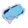 PENINSULA LOVE Baby Bath Seat Support Net Newborn Bath Cushion Pad Anti-Slip Infant Bathtub Sling Shower Mesh Mat Soft Bath Net Bath Pillow Adjustable Shower Pad for 0-18 Months Light Blue