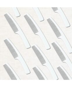 Old Tree White Handel Hotel Comb (Pack of 50)- Perfect for Hotel Accessories | Hotel Amenities | Guest House Kit | Toiletries Kit | Clubs | NGO | Resort | Hotel | Hospital | Salons | Gyms | Travel Agency | Travel Use | Hotel Guest Amenity | White Handle Comb Size 18.5 x 3.5 cm (Without Cover)