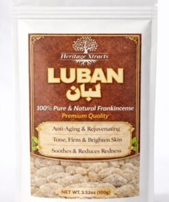 Heritage Xtracts Premium Quality Organic Frankincense Luban - 100% Pure & Natural Resin for Skin Care, Aromatherapy, Stress Relief & Anti-Aging Benefits - 100g