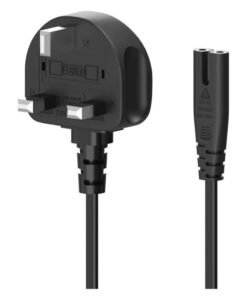 JSBazar 2 Prong AC Power Cord Cable for Samsung LG TCL Sony TV Compatible HP Printer PS3 PS4 PS5  UK AC Wall Plug