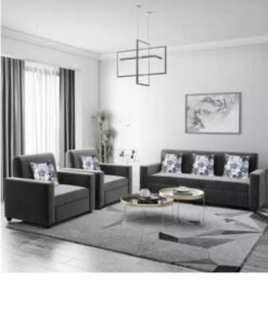 Wooden Twist Modern Design Fresco 3+1+1 Sofa Set for Living Room ( Grey )