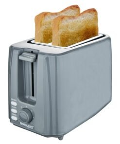 SONASHI 2 Slice Bread Toaster - Adjustable 7 Browning Control with Slide Out Crumb Tray | Defrost, Reheat and Cancel Options | Cool Touch Body for Fast Toasting 750 W ST-210 Grey