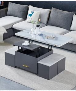 Multifunctional Adjustable Height Modern Dining Table Set Coffee Table Set