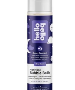 Hello Bello Nighttime Bubble Bath - Gentle Hypoallergenic Tear-Free Formula for Babies and Kids - Vegan and Cruelty-Free - Sleep Sweet Scented - 10 fl oz
