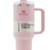 Stanley Quencher H2.0 FlowState Vacuum Stainless Steel Water Bottle with Lid and Straw, BPA-Free, 40oz, 28x10x7.5cm (Sakura Pink)