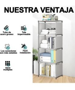 Best Deals Multifunctional Storage Cabinet, Storage Bookshelf, 4 Storage Space With Large Capacity, With Rear Circumference, Detachable Assembly, Multifunctional Multi-Purpose Bookshelf - Image 4