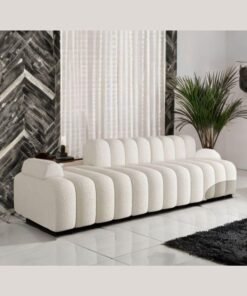 Light sugary velvet sofa 280x83x45 cm