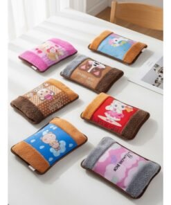 Lifenpure™ 1 pc electric rechargeable heating water bag with hand warmer for pain relief warming hand and relieve muscle aches and back pains assorted color and design