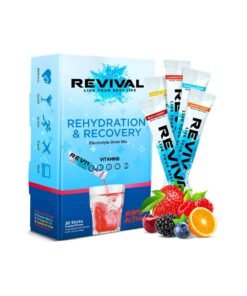 Revival Rapid Rehydration, Electrolytes Powder - High Strength Vitamin C, B1, B3, B5, B12 Supplement Sachet Drink  30 Pack  Assorted Flavors