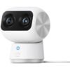 eufy Security Indoor Cam S350, Dual Cameras, 4K UHD Resolution Security Camera with 8× Zoom and 360° PTZ, Human/Pet AI, Ideal for Baby Monitor/Pet Camera/Home Security, Dual-Band Wi-Fi 6, Plug in