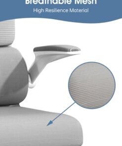 Alternative view of JANTENS Computer Chair With Adjustable Headrest, High Back Ergonomic Desk Chair with  Lumbar Support, Swivel Task Chair with flip-up Armrests