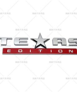 TEXAS EDITION Car Sticker Pickup Tail Mark TEXAS State Logo Car Sticker Silver red Silver red