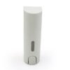 BERAM 400 ml Wall‑Mounted Manual Soap Dispenser, Push Type soap Dispenser for Bathroom, Kitchen & Hotel, Chrome ABS Liquid Hand Soap, Shampoo, Sanitizer Holder, Refillable Single Chamber-White