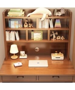 keke Modern Multifunctional Computer Table Home Office Writing Workstation with Storage Shelves 80 CM