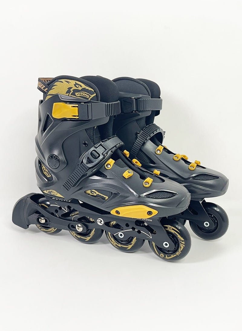 GT-Wheel Inline Skates for Adults Adjustable Speed Skating Shoes with Aluminum Frame & PU Wheels