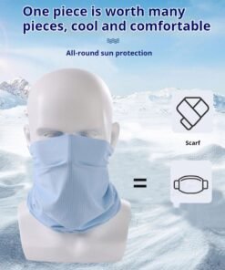 Alternative view of AuliceVerse 4 Piece Magic Headscarf Outdoor Sunblocking Neck Gaiter Set Unisex Multifunctional Ice silk Quick dry Breathable Ideal for Motorcycle Riding