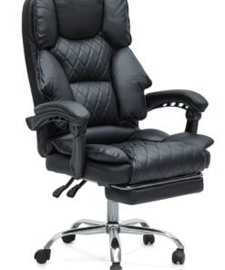 Multi Home Furniture Executive Black Ergonomic Office Chair with Footrest MH 819-3FR Black1