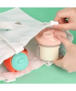 Bebiland Non-Spill Baby Food Container, Rotating Four-Compartment Formula and Snack Dispenser for Travel Outdoor, Pink - Image 4