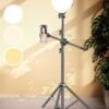 UNUNS 16CM Full Screen Selfie Beauty Ring Light, 210CM Foldable IPhone Tripod With Phone Holder,Mobile Hhone Light Can Be Used For Video Recording, Cooking,Photography,Live streaming