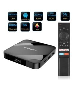 TV98 8K 4+64GB Ultra HD ATV W2 set-top box with Android 14.0 and S905W2 chip, 5G wireless + Bluetooth 5.0, more intelligent voice control