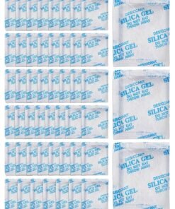 HomarKet Moisture Absorbers  50 Packs 20 Gram Silica Gel Packs Desiccant Dehumidifier Packs Premium Desiccant Packets for Storage Color Indicating Silica Gel for Spices Jewelry Shoes and Electronic
