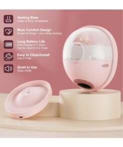 Chixing Smart Heated Base Wearable Breast Pump, Electric Breast Milk Pump with Heated Base & Voice Alerts, 1200mAh Battery, Ultra-Quiet ≤48dB, LED Display with 4 Modes & 12 Levels, Memory Function - Image 3