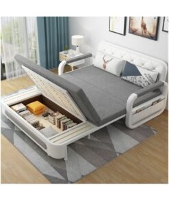 Alternative view of Organized Home Pull-Out Foldable Sofa Bed with Storage Space Double-Seat Multi-Functional Sofa, Modern Style Living Room and Bedroom Comfortable Sofa Bed Chair (Width1.58m)