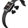 WatchOut Wearables WatchOut WearPods Teens Smartwatch with Wireless Earbuds, GPS Fitness Tracker, Music Storage, Heart Rate, Always-on HD Display, Best Headphones & Smart Watch in one Gift for GenZ (Black Commando)