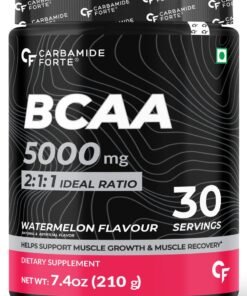 CARBAMIDE FORTE Bcaa Powder 5000Mg Bcaa Supplement 7G Serving With Ideal 2:1:1 Ratio Bcaa Watermelon Flavour 210G