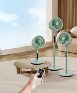MODI 16" Stand Fan With Remote Speed Circulating Floor Fan, Adjustable Height Pedestal Fan With Remote Control Quiet Cooling For Home & Office