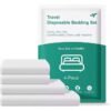 Haidue 4 PCS Breathable And Lightweight Disposable Bed Sheet Set  Ultimate Travel Bedding Set With 1 Quilt Cover  1 Sheet  And 2 Pillowcases  Perfect For Travel  Business Trips  Spa  And Hotel Stays White