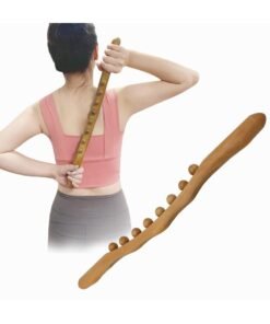 TOP CHOICE Wooden Therapy Roller Tools Professional Body Massager (16.53 in) Manual Body Back Massager Relieve Muscle Soreness (8 Roller)