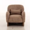 DANUBE HOME Nordomi Brown Fabric 1 Seater Sofa – Comfortable Single Seat Fabric Sofa For Living Room, Stylish Accent Chair Home Furniture For Cozy Spaces