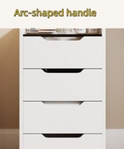 JCB CHIC 3 in 1 Vanity Desk with Flip Top Mirror and Lights，Makeup Vanity Set with Glass tabletop,Space Saving Dressing Table with storage cabinwt,Multi-Functional Display Cabinwt for Bedroom(40×40×82CM） - Image 4