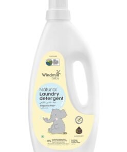 WINDMILL baby Hypoallergenic & Sensitive Laundry Detergent, USDA Certified Natural, for Newborns and Sensitive Skin, Powered by Bio-Enzymes, Fragrance Free - 900ml