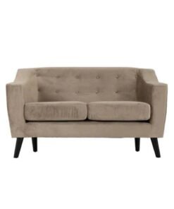 Wooden Twist Modern Style Loveseat 2-Seater Sofa ( Brown )