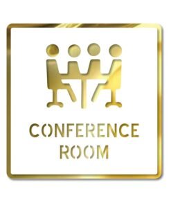 Sign Studio Conference Room Door Sign – 6 x 6 Inch Self-Adhesive Acrylic Board – Modern Office Signage for Business, Corporate, Hotel, Company, Factory, Club, Commercial Spaces & Malls