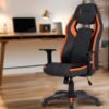 Gladiator Multifunction High Quality Ergonomic Swivel Adjustable Height Gaming Chair Office Chair Leather High Back Reclining Function Ergonomic Design Comfortable Neck and Lumber Support Armrest Headrest Computer Chair for Home Office 65.5x128.5 cm
