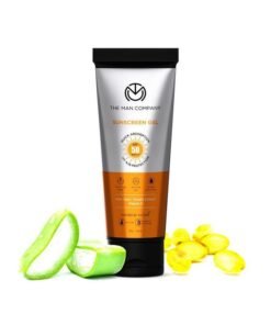 The Man Company Oilfree Sunscreen Gel Spf 50 Pa+++ For Men 50Gm Infused With Aloe Vera Tomato Extract & Vitamin E Uv Ab Protection No White Cast & Quick Absorption For Oily Skin