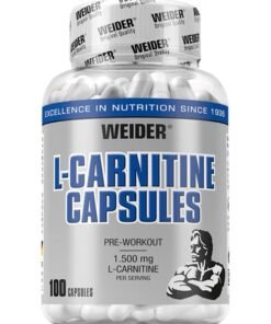 Weider L-Carnitine – 100 Capsules – Fat Metabolism & Energy Booster for Weight Management