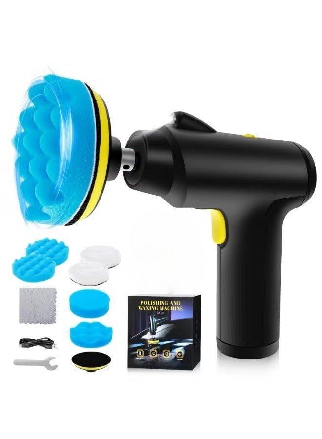 Cordless Car Buffer Polisher – Portable 3-Speed Car Polishing Kit with 2000mAh Battery, 1600RPM, Lightweight for Auto Detailing, Waxing, and Scratch Repair
