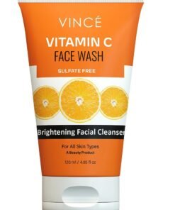 VINCE Vitamin C Face Wash – Deep Cleanses, Brightens, and Moisturizes Skin – Fades Dark Spots, Sunspots & Blemishes – Removes Dirt, Impurities, and Reveals Radiant, Even-Toned Skin, 120ml