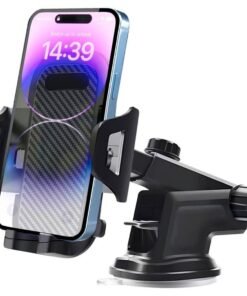 AMROAH Car Phone Mount for Auto Hands Free 360 Rotatable, Car Phone Clip Holder Universal Mobile Stand for Vehicle Dashboard Windscreen Cell Smartphone Apple iPhone Pro Max Samsung Xiaomi