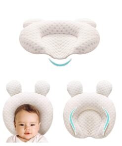MIXDE Baby Pillow - Infant Support Head Pillows Soft Baby Nursery Pillows Unisex Newborn Head Shaping Pillow Support Head Sleep Pillows 0-12 M